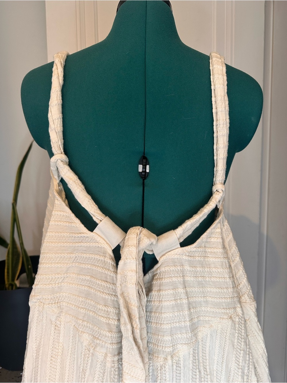 Free People Beach Dress Women M Shay Convertible Mini Ivory Coastal Casual - Picture 6 of 11
